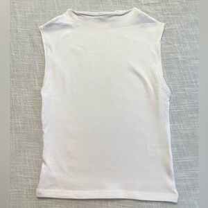 White Zara Mockneck Tank Top